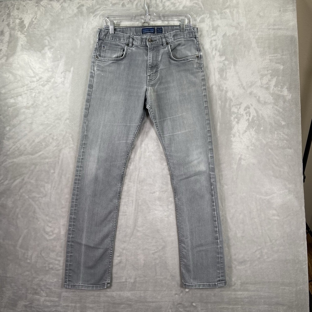 Patagonia Jeans Mens 32x30 Performance Straight Fit Stretch Denim Gray Casual